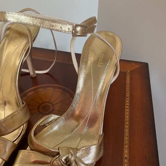 Kate Spade Gold Bow Strappy Sandal - Picture 8 of 15